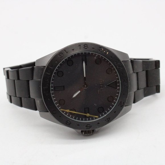 ITech Digital Watch Mens Black Tone Stainless Steel Classic Black Dial For Parts - Picture 5 of 8